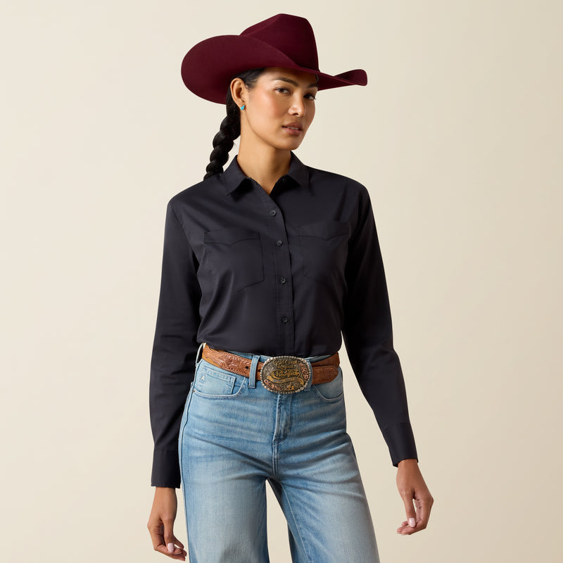Load image into Gallery viewer, Ariat Womens Everything Solid Shirt - Black
