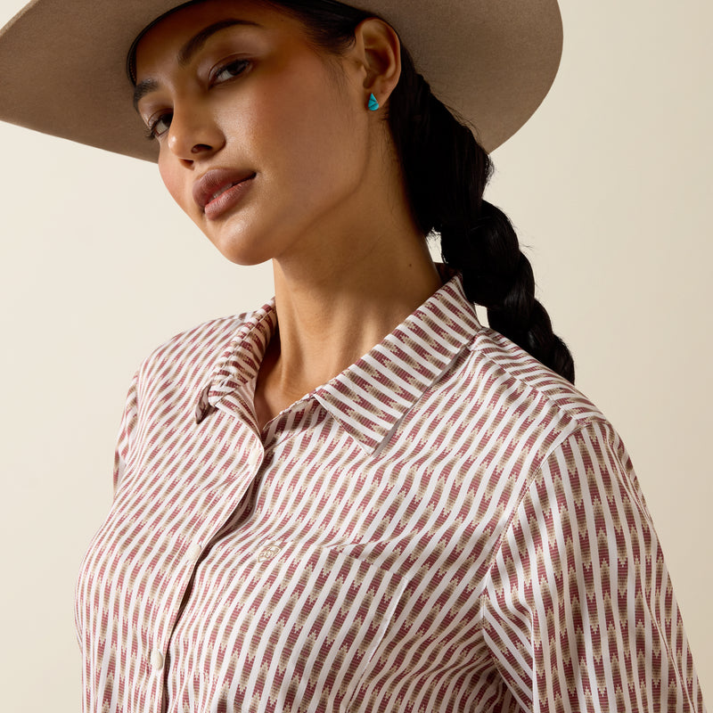 Load image into Gallery viewer, Ariat Womens Kirby Pro Print Shirt - Arrow Geo
