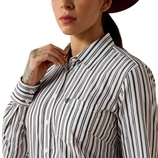 Ariat Womens Kirby Stripe Shirt - Black/White