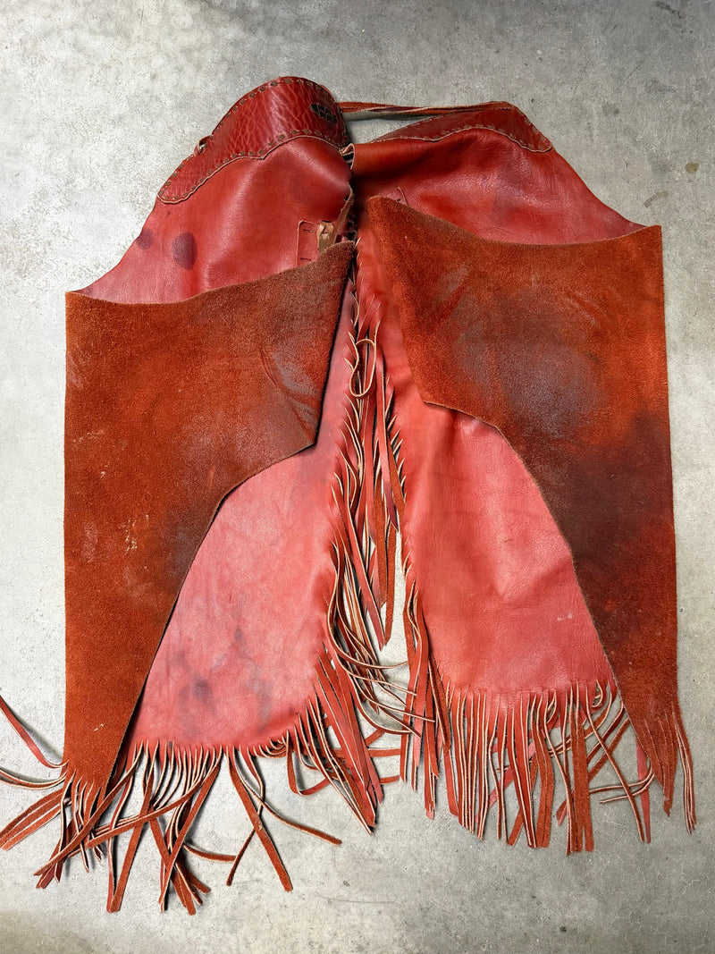 Load image into Gallery viewer, Used Oliver Saddle Shop Chinks - Made in Amarillo, TX
