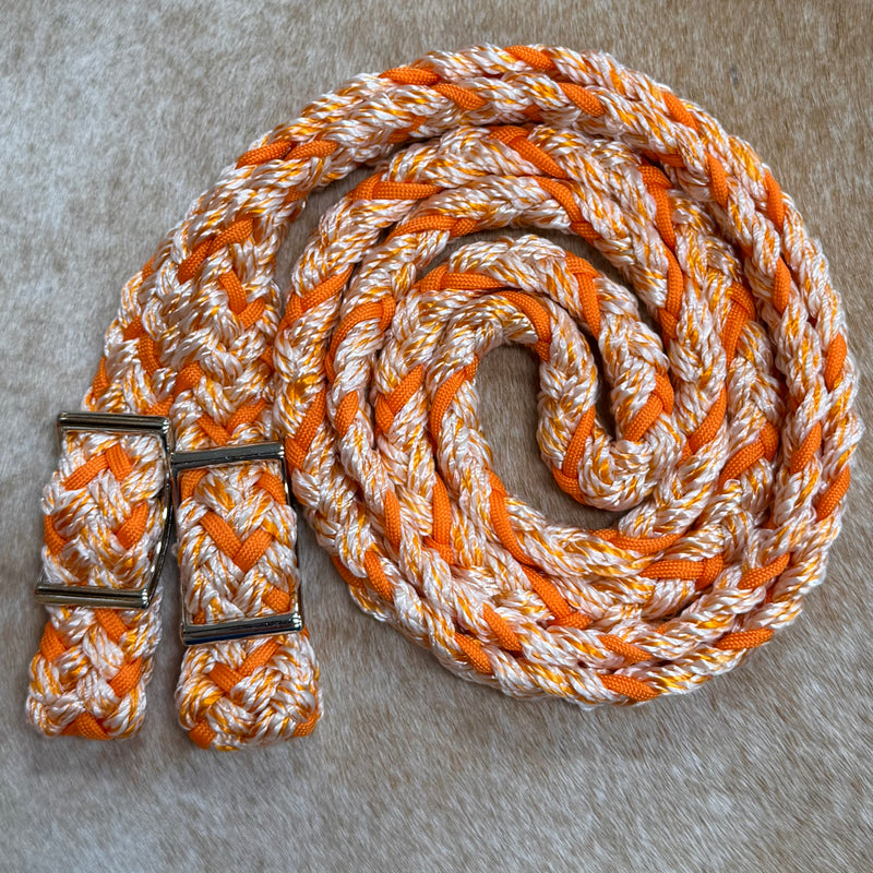 Load image into Gallery viewer, Gale Beebe Round Braided Barrel Reins
