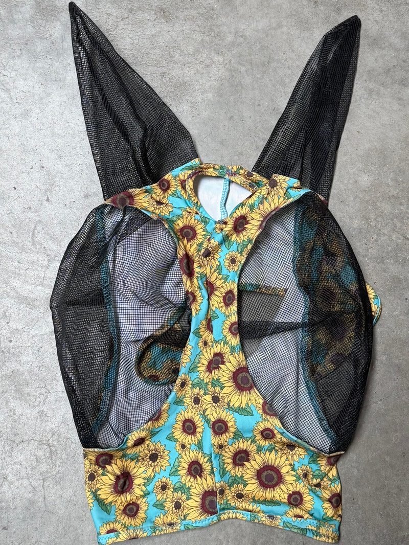 Load image into Gallery viewer, Used PC Comfort Fit Fly Mask with Ears - Sunflowers
