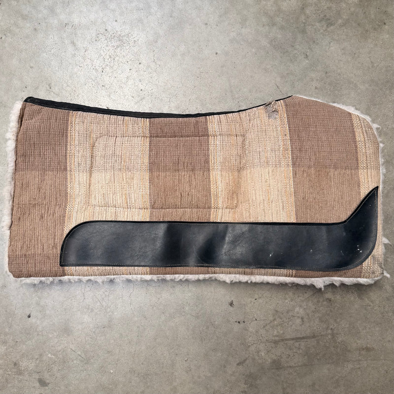 Load image into Gallery viewer, Used Fleece Bottom Saddle Pad - Tan/Cream

