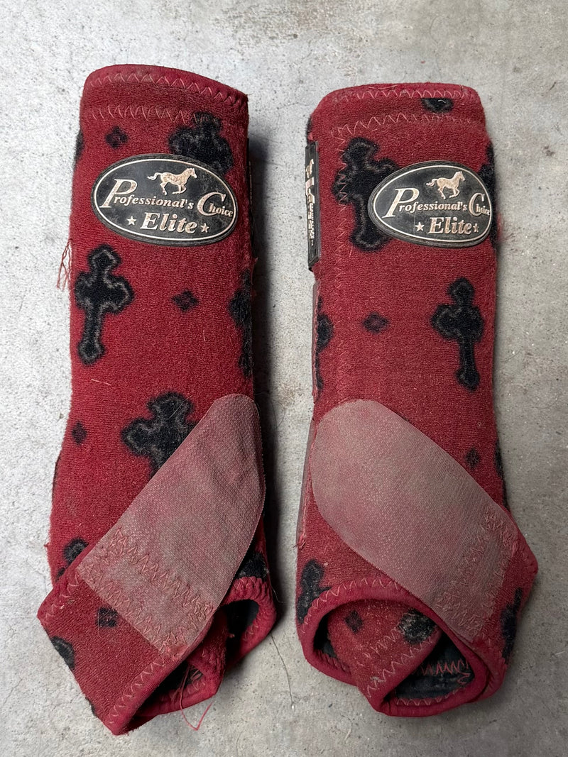 Load image into Gallery viewer, Used PC SMB Elite Protective Boots - Red Crosses - Medium - Front

