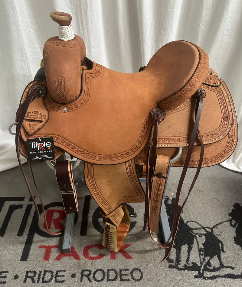Load image into Gallery viewer, Triple R Modified Association Rancher Saddle 15"
