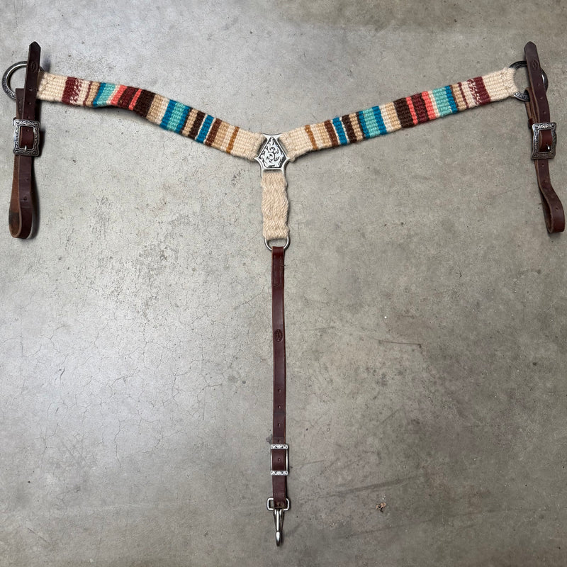Load image into Gallery viewer, Used Celio Mohair Breast Collar - Multi Stripe
