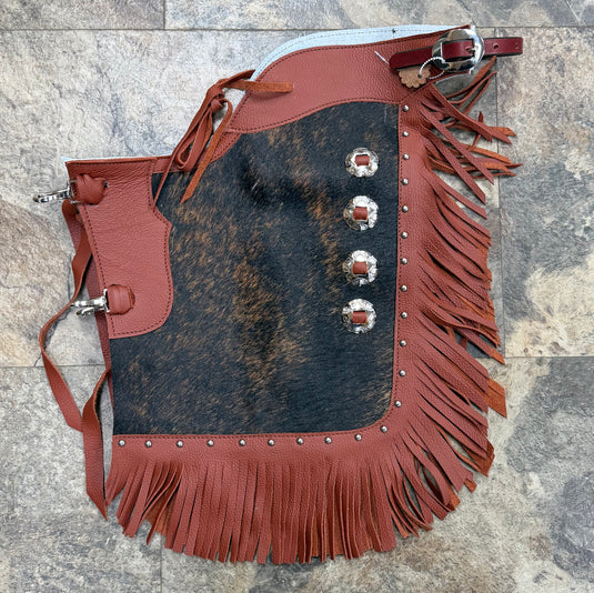 Kids Cowhide Chinks with Dots