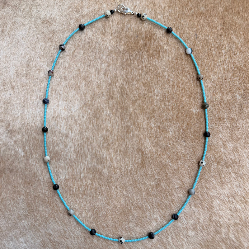 Load image into Gallery viewer, Rocky Mountain Jewelry Assorted Gems &amp; Seed Beads Necklace
