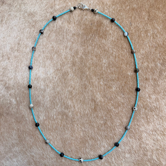 Rocky Mountain Jewelry Assorted Gems & Seed Beads Necklace