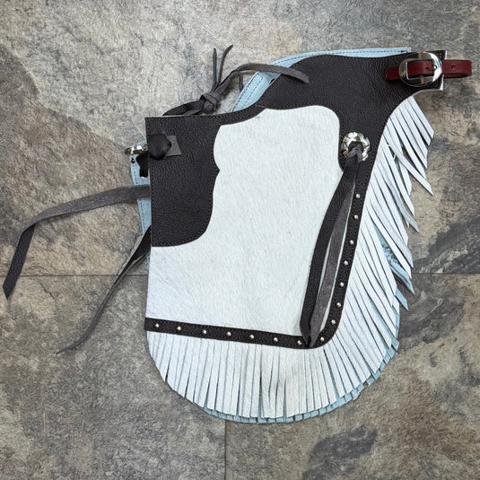 Kids Cowhide Chinks with Dots