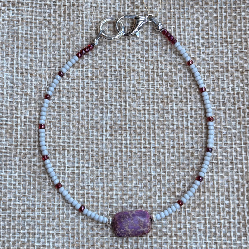Load image into Gallery viewer, Rocky Mountain Jewelry Purple Jasper &amp; Seed Bead Bracelet
