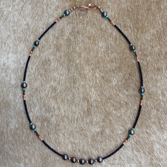 Rocky Mountain Jewelry Freshwater Pearls & Copper & Seed Beads Necklace