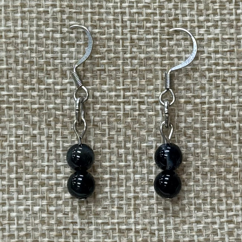 Load image into Gallery viewer, Rocky Mountain Jewelry Black Agate Earrings
