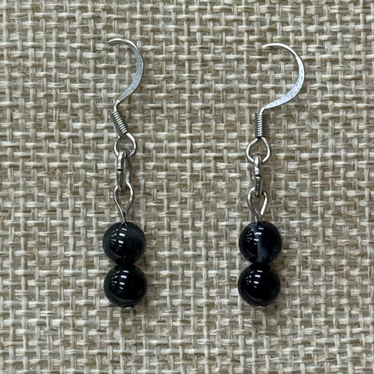 Rocky Mountain Jewelry Black Agate Earrings