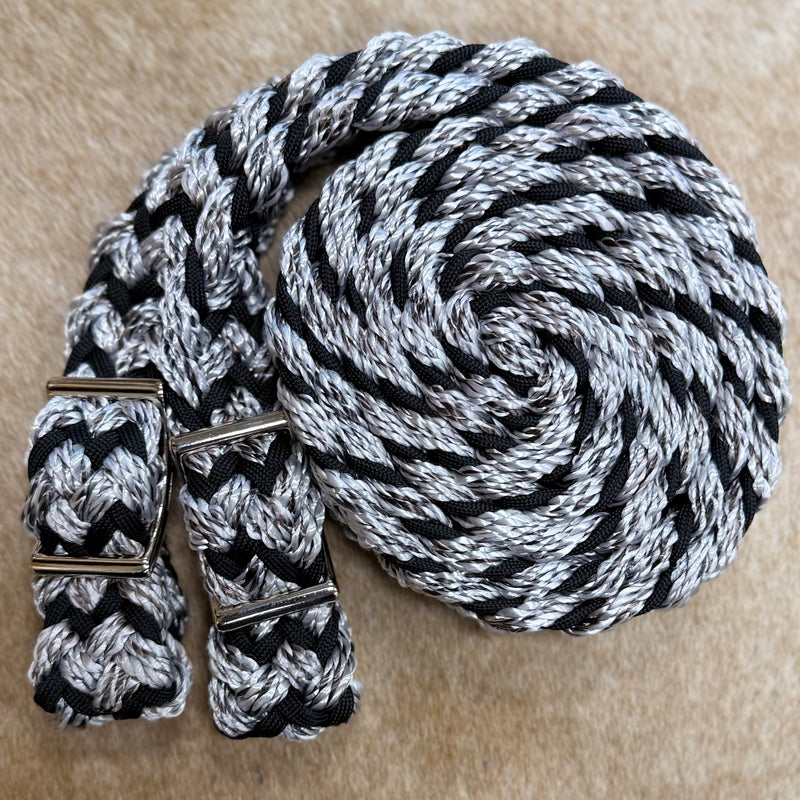 Load image into Gallery viewer, Gale Beebe 9 Plait Flat Braided Barrel Reins
