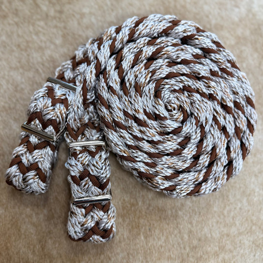 Gale Beebe 9 Plait Flat Braided Barrel Reins