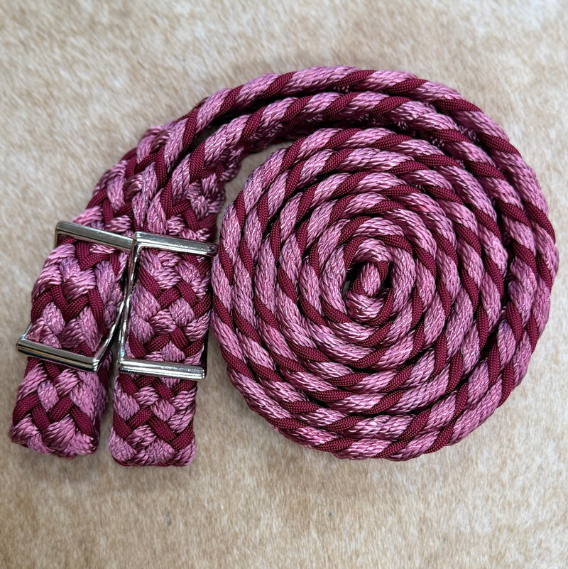 Load image into Gallery viewer, Gale Beebe 9 Plait Flat Braided Barrel Reins
