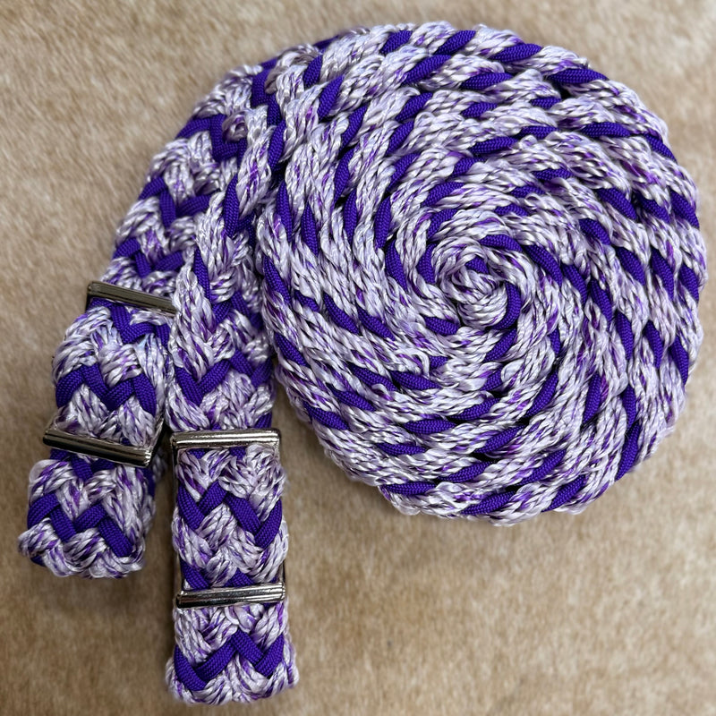 Load image into Gallery viewer, Gale Beebe 9 Plait Flat Braided Barrel Reins
