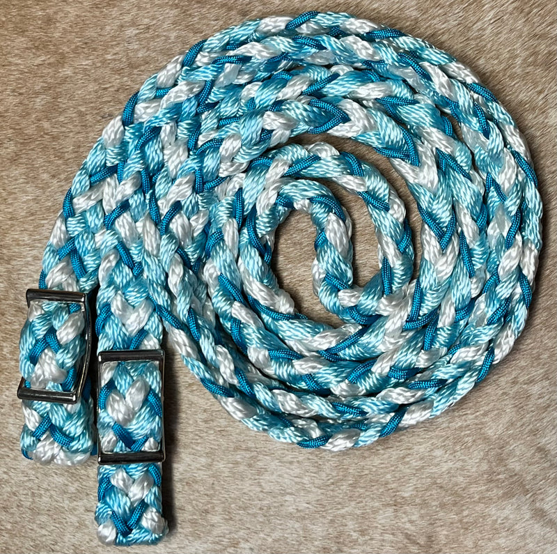 Load image into Gallery viewer, Gale Beebe Round Braided Barrel Reins
