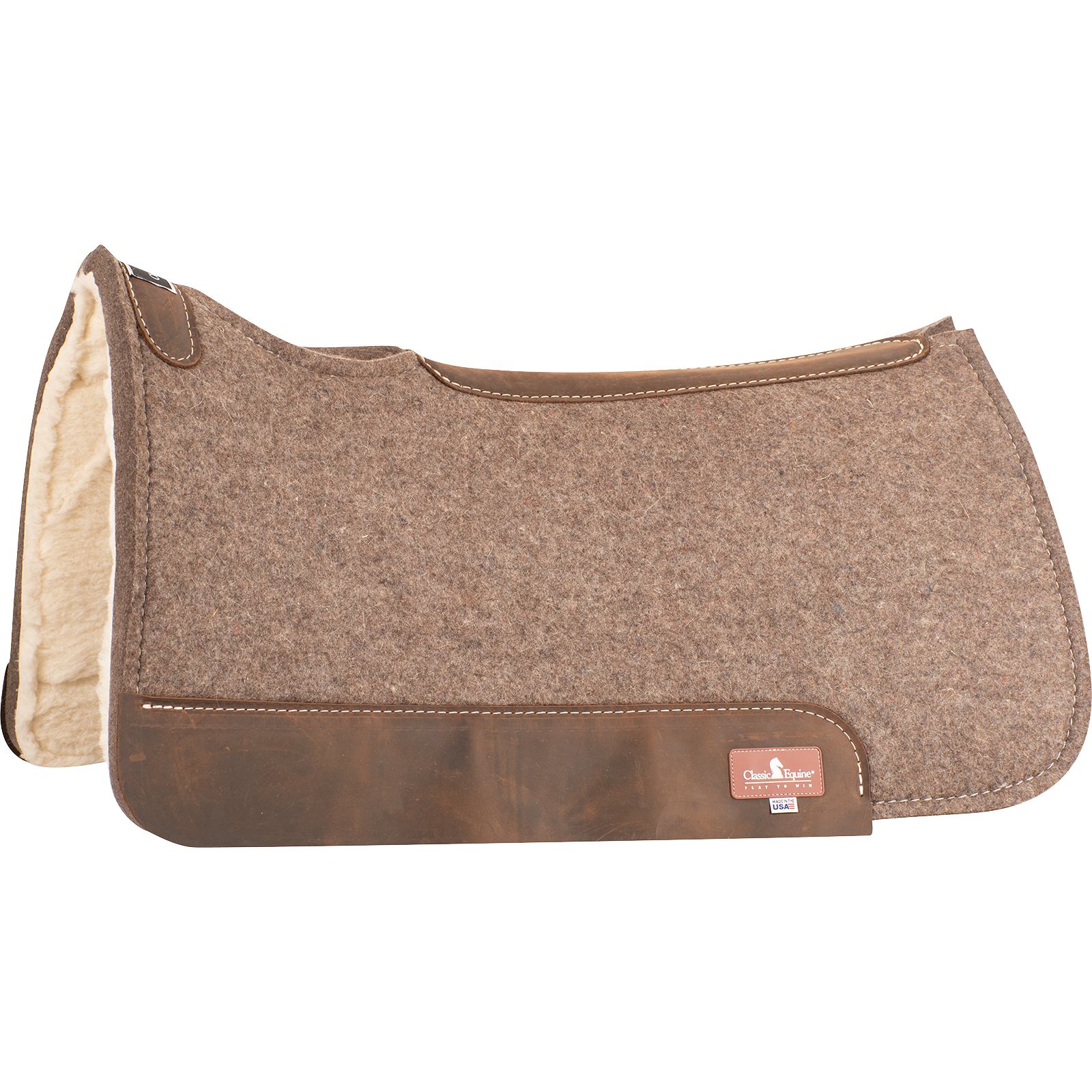 Classic Equine 100% Wool Felt / Fleece Saddle Pad - 1