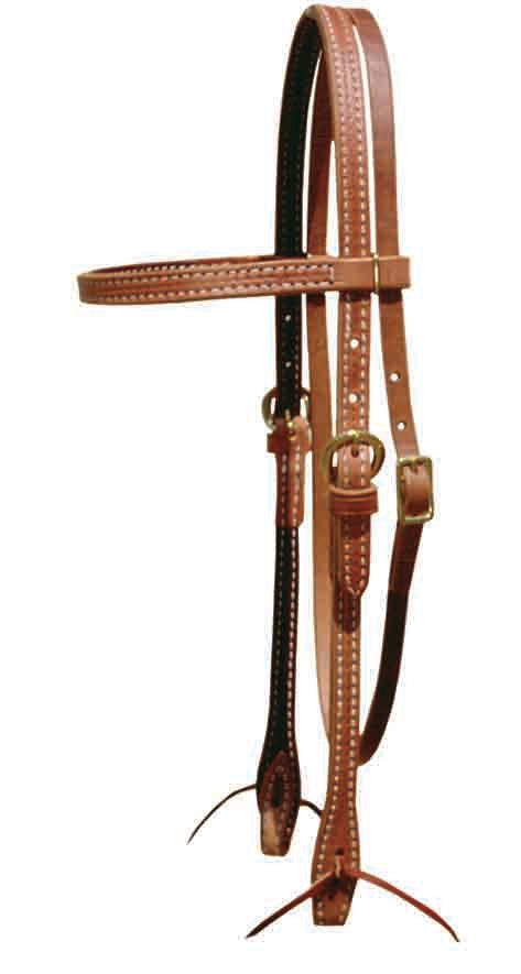 Berlin Harness Doubled and Stitched Browband Headstall
