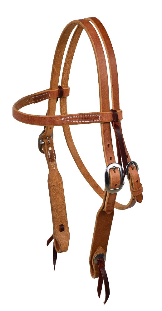 Berlin Harness Latigo Browband Headstall with Tie