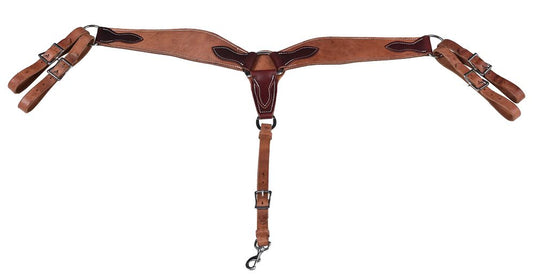 Berlin Latigo Overlay Tapered Harness Roper Breast Collar