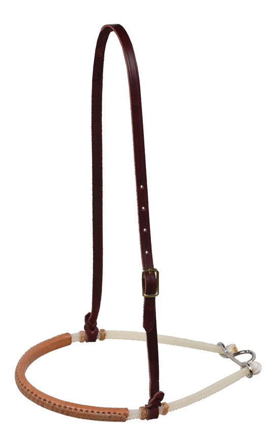 Berlin Leather Covered with Rawhide Lace Double Rope Noseband