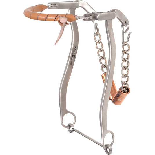 Classic Equine BitLogic Stainless Steel Leather Wrapped Nose Hackamore