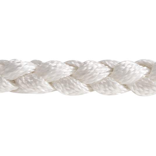 Classic Equine Colored Flat Braid Halter with Lead - White