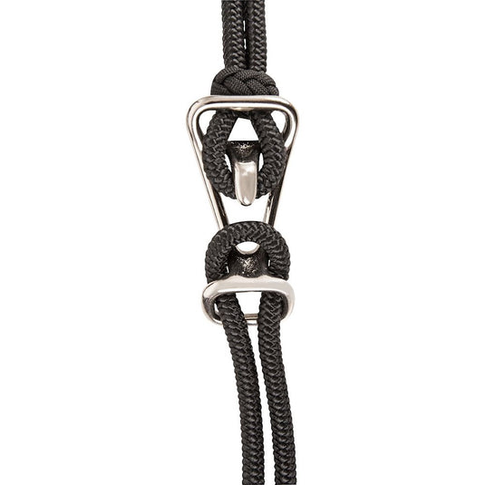 Classic Equine Quick Change Premium Rope Halter with Lead - Black