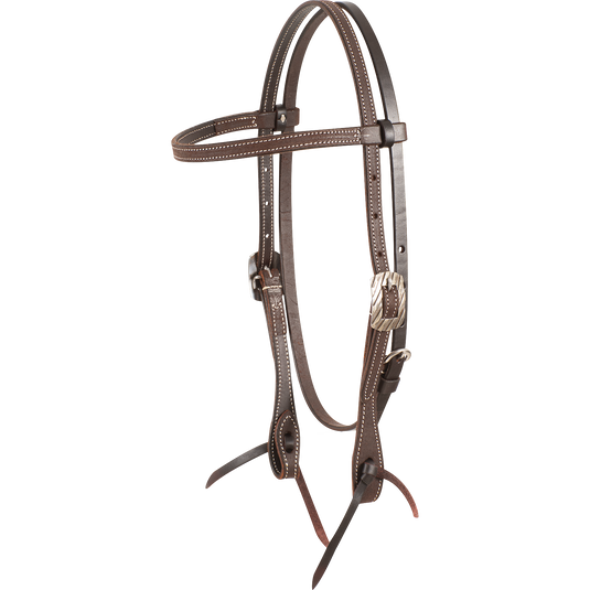 Martin Chocolate Browband Bandera Buckle Headstall