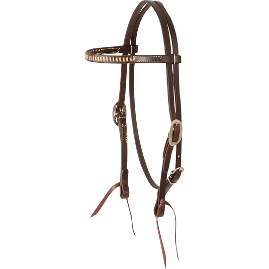 Martin Browband Rawhide Lacing Chocolate Harness Headstall