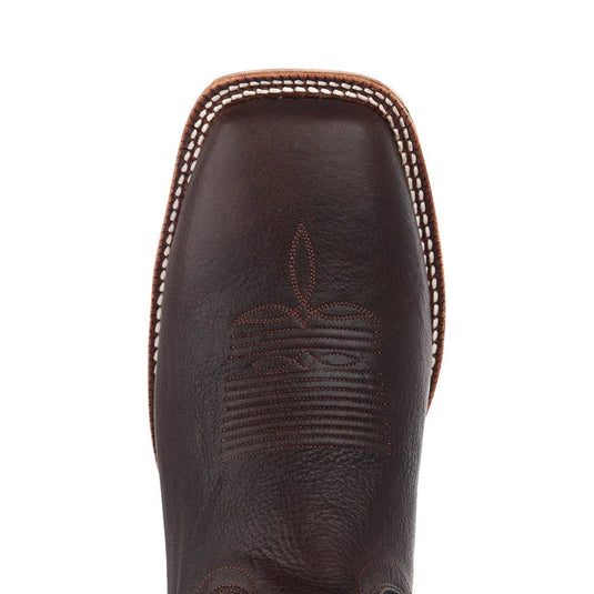 Tony Lama 11" Alfredo Brown American Bison Wide Square Toe Boot - Brown