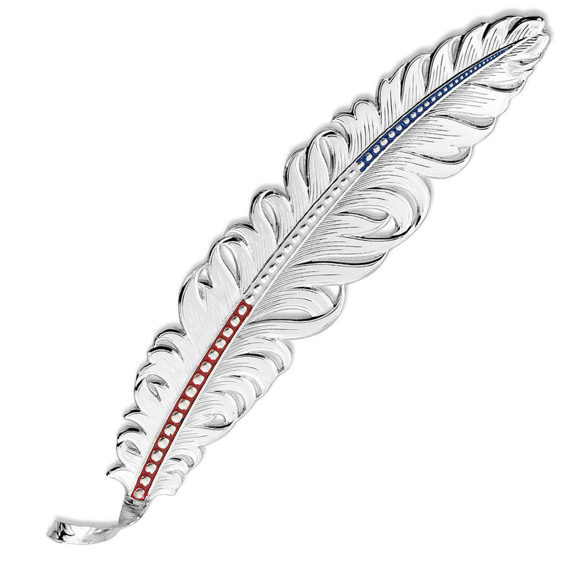 Load image into Gallery viewer, Montana Silversmiths Red, White &amp; Blue Hat Feather
