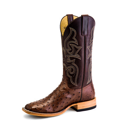 Load image into Gallery viewer, Horse Power Top Hand 13" Kango Full Quill Ostrich DB Toe Boot - Tobacco
