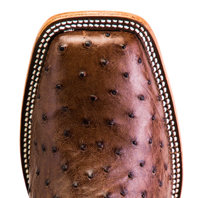 Horse Power Top Hand 13" Kango Full Quill Ostrich DB Toe Boot - Tobacco