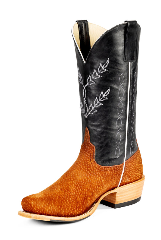 Horse Power Top Hand 13" Rust Carpincho TK Toe Boot - Black Texas