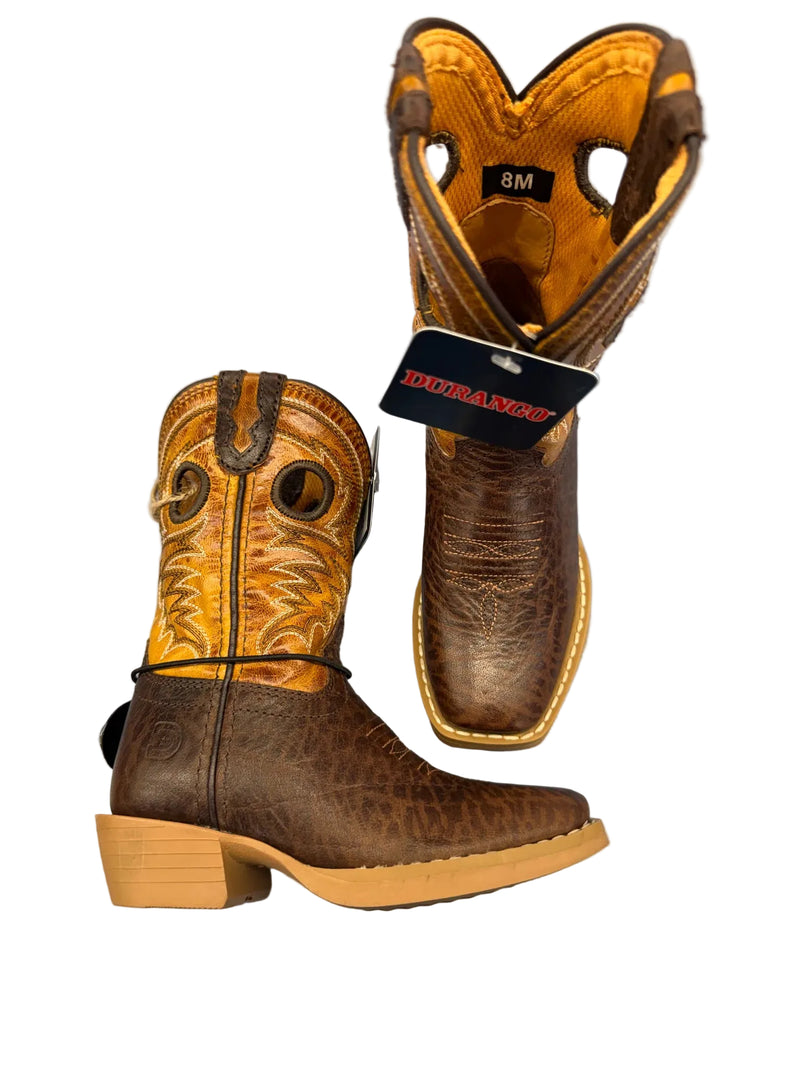 Load image into Gallery viewer, Durango 8" Shyloh Narrow Square Toe Boot - Mole Brown/Golden Maize
