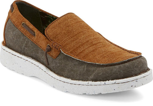 Justin Canvas Suede Boat Shoe - Ash/Camel