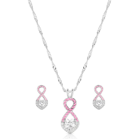 Montana Silversmith's Tough Enough to Wear Pink Love Jewelry Set