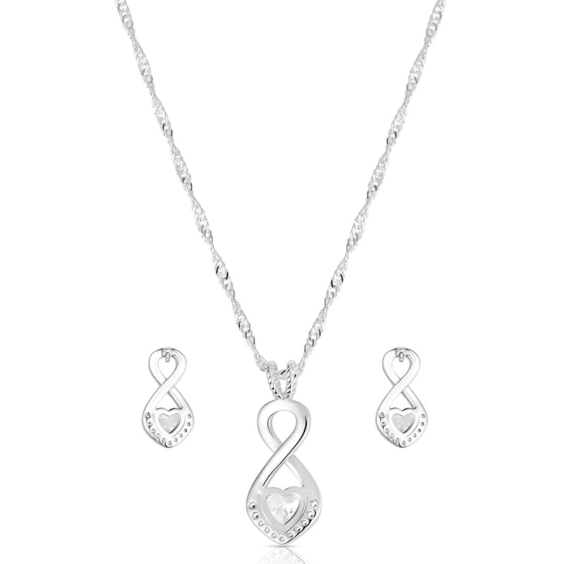 Load image into Gallery viewer, Montana Silversmith's Tough Enough to Wear Pink Love Jewelry Set
