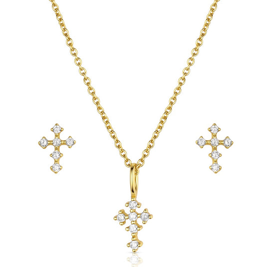 Montana Silversmith's Mighty Golden Cross Jewelry Set