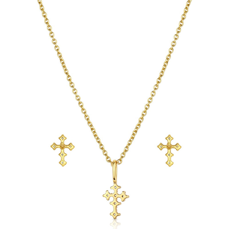 Load image into Gallery viewer, Montana Silversmith's Mighty Golden Cross Jewelry Set
