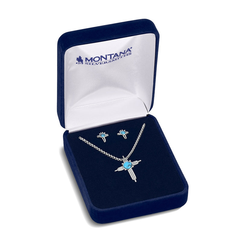 Load image into Gallery viewer, Montana Silversmith's Perfect Peace Cross Jewelry Set
