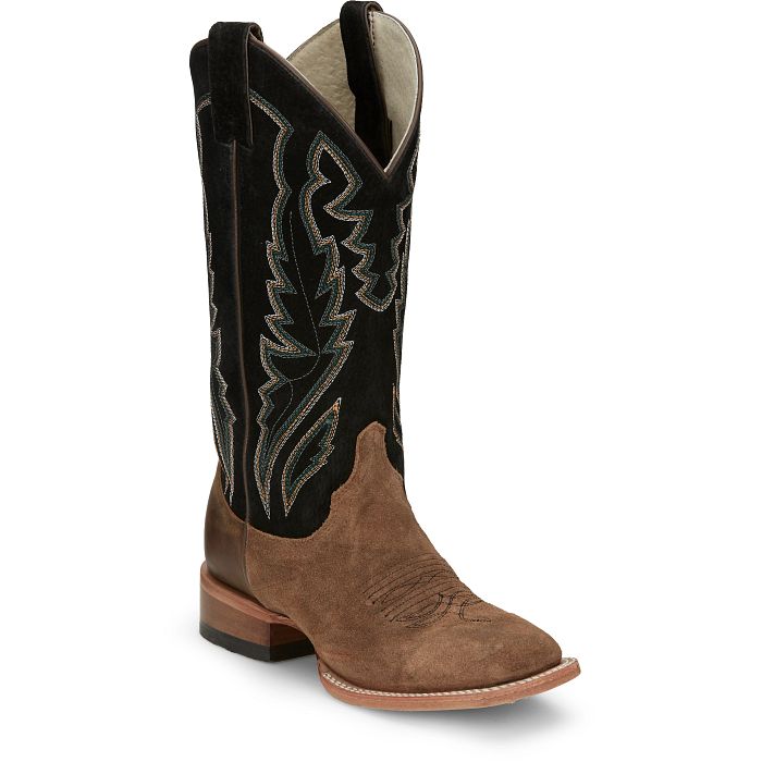Load image into Gallery viewer, Justin 13" Palisade Suede Square Toe Boot - Clay Brown
