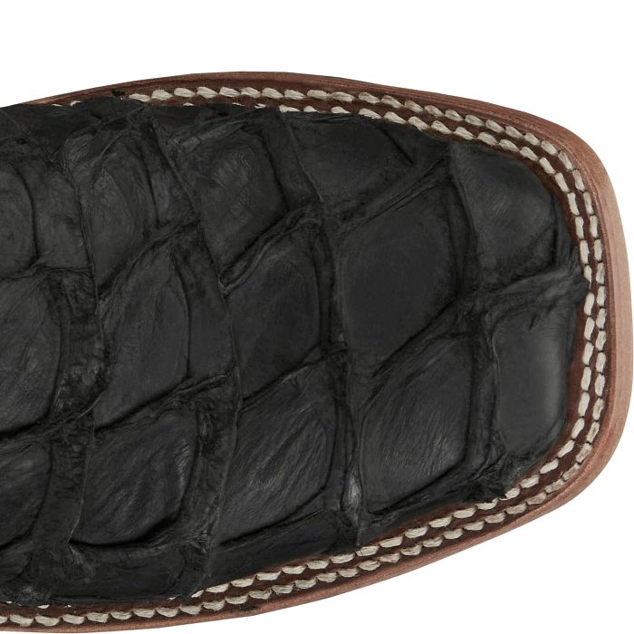 Load image into Gallery viewer, Justin 11" George Strait Ocean Front Pirarucu Boot - Black
