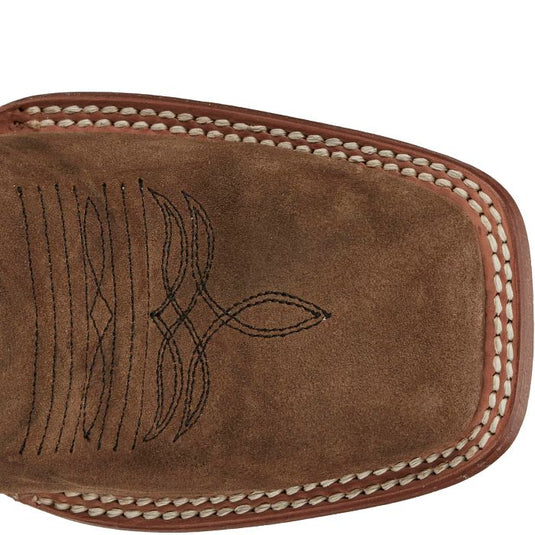 Justin 13" Palisade Suede Square Toe Boot - Clay Brown