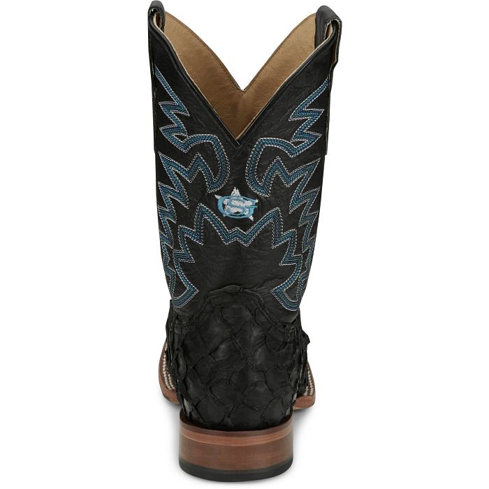 Load image into Gallery viewer, Justin 11" George Strait Ocean Front Pirarucu Boot - Black
