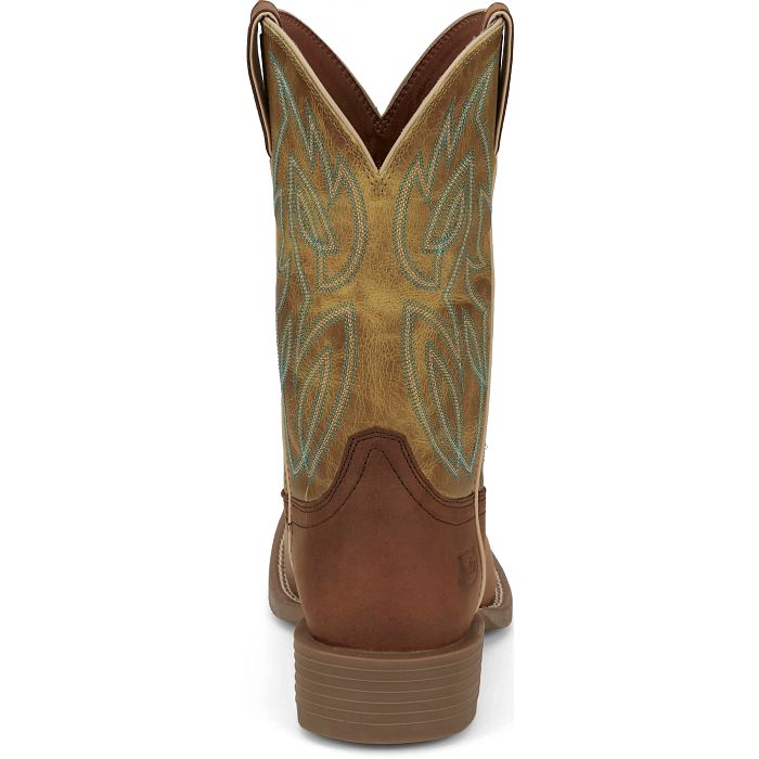 Load image into Gallery viewer, Justin 11" Canter Water Buffalo Square Toe Boot - Brown
